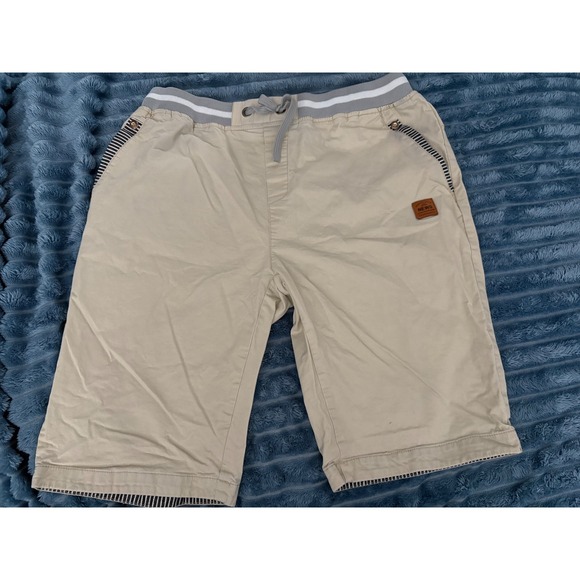 News Fashion Mens Beige Casual Shorts XL Elastic Waist Drawstring - Picture 1 of 5